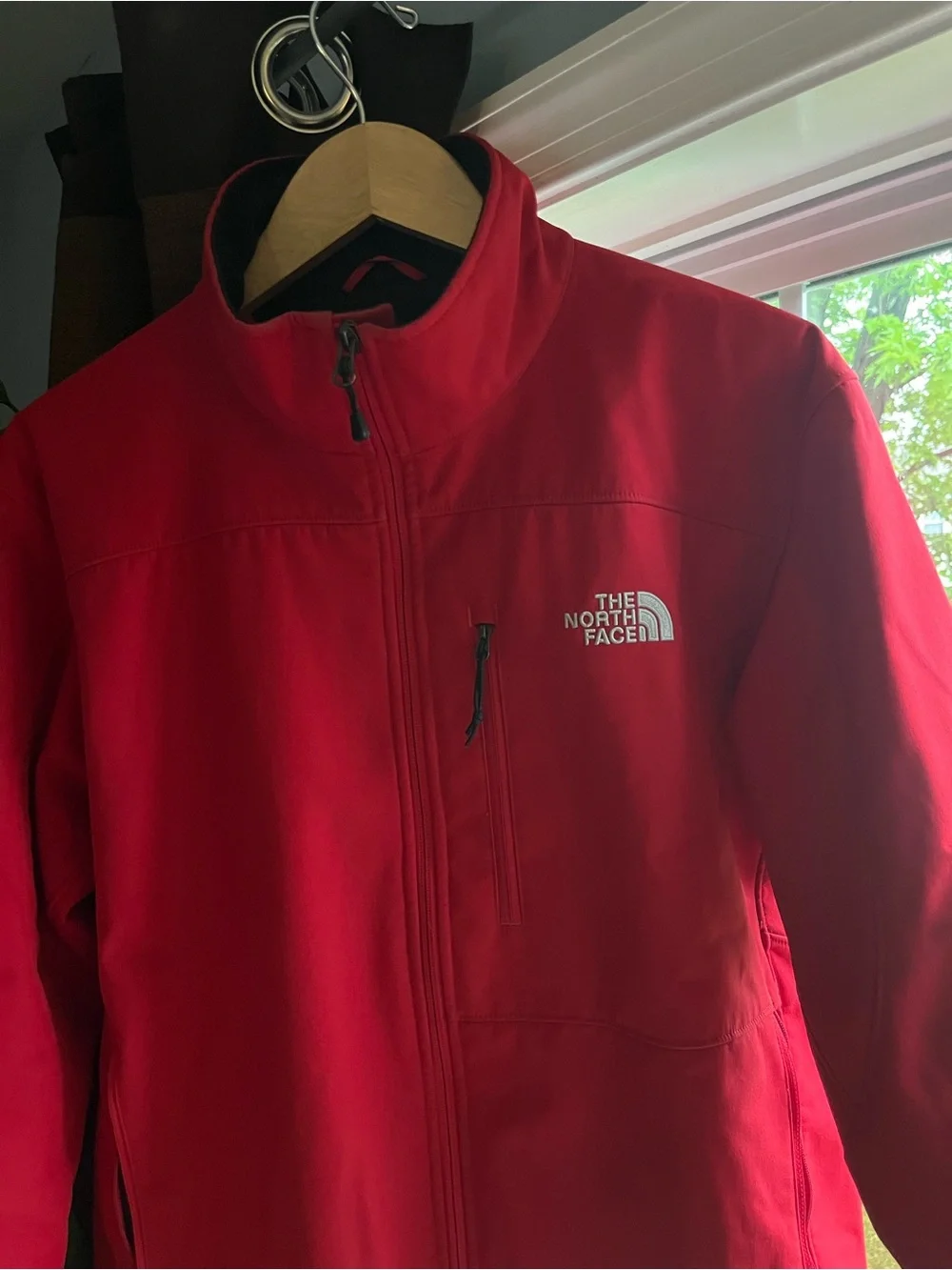 The North Face Red and Black Fleece-Lined Jacket